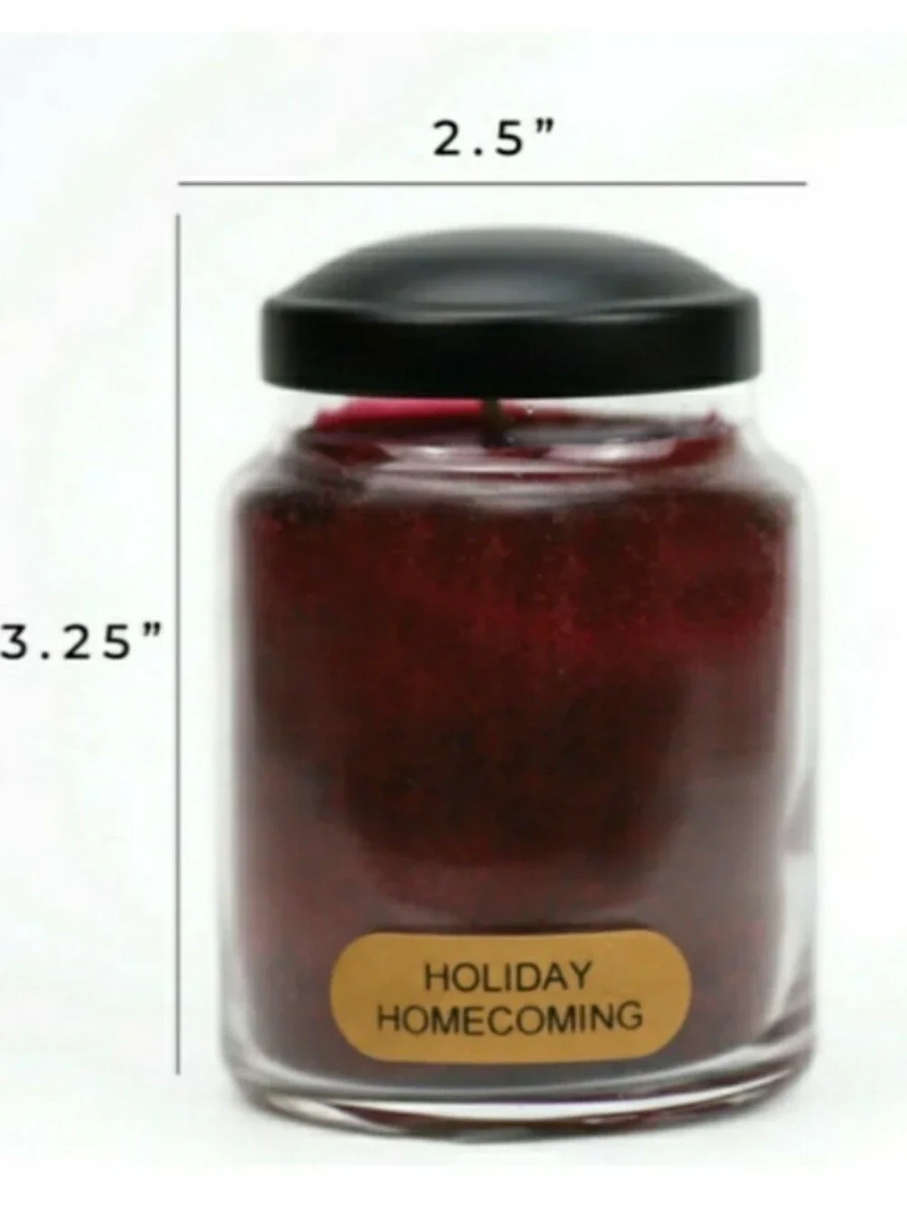 HOLIDAY HOMECOMING -A Cheerful Giver Baby Jar Single Wick Candle, 6 oz (2 Pcs)